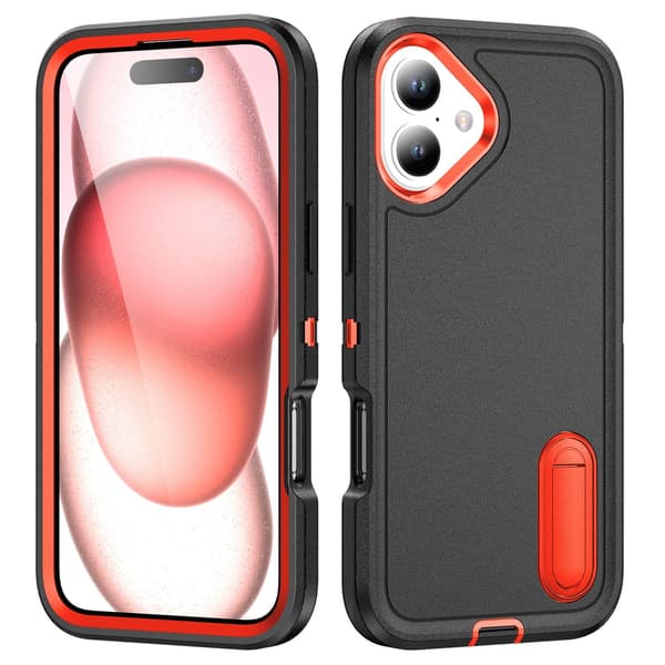 iPhone 16  Skyddsskal med kickstand Grön