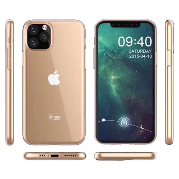 iPhone 11 - Stötdämpande Silikonskal med Skärmskydd Transparent