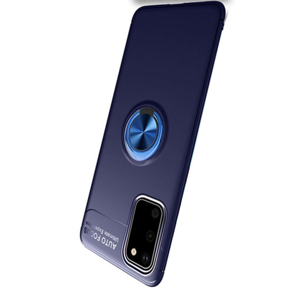 Samsung Galaxy S20 - Effektivt cover med ringholder DarkBlue Svart/Blå