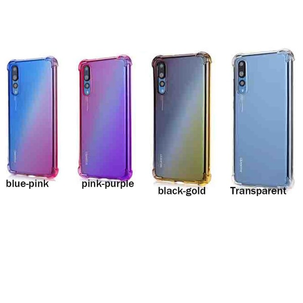 Huawei P20 Pro - Stötdämpande Air-Bag Silikonskal (FLOVEME) Svart/Guld