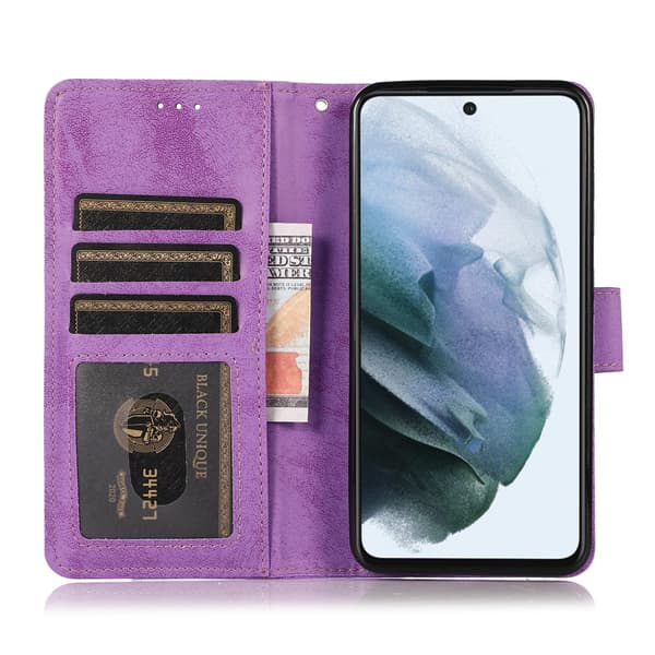 Samsung Galaxy S21 FE - LEMAN lompakkokotelo Rosa