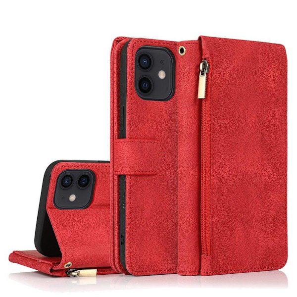 iPhone 12 - Floveme Plånboksfodral Brun