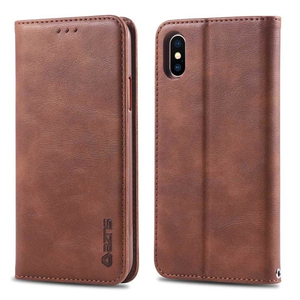 iPhone XS Max - Smart Praktiskt Plånboksfodral Ljusbrun Ljusbrun