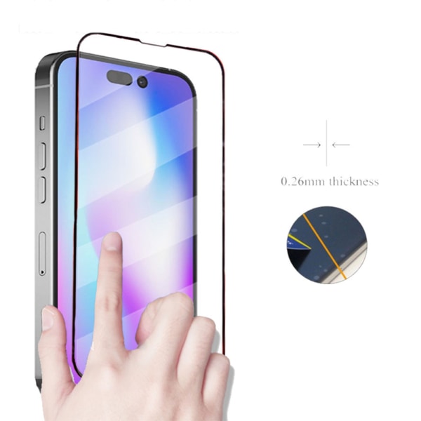 Splittersikker anti-fingeravtrykk skjermbeskytter 0,3 mm for iPhone 15 PLUS Transparent