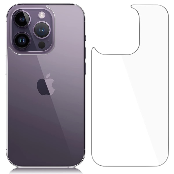 3-PACK iPhone 14 Pro Skjermbeskytter Bakside 0,3 mm Transparent