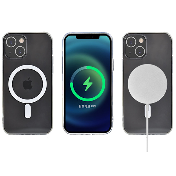 iPhone 13 Mini - Magnetiskt Floveme Skal Genomskinlig