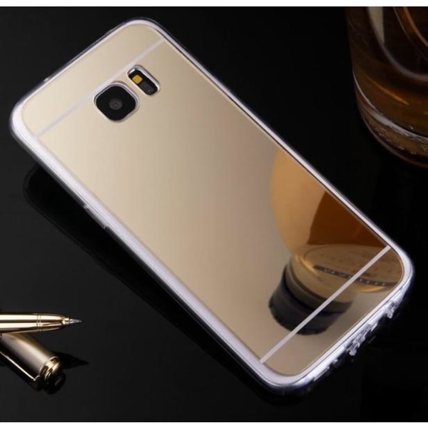 Samsung Galaxy S6 - "Vintage" från LEMAN med spegeldesign Silver/Grå