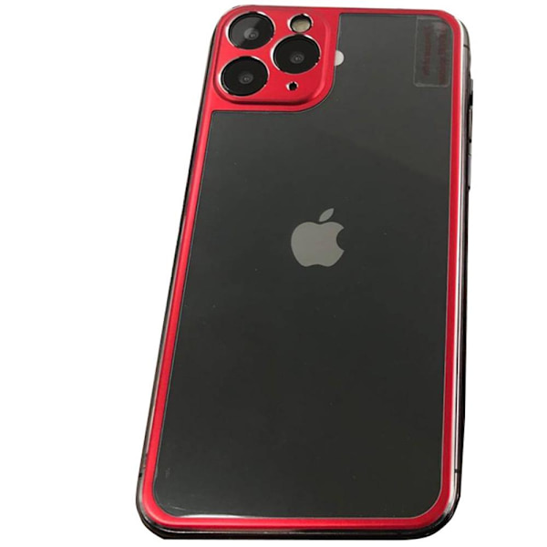 i11 Pro Max Skärmskydd Baksida Aluminium + Titanlegerings metall Röd