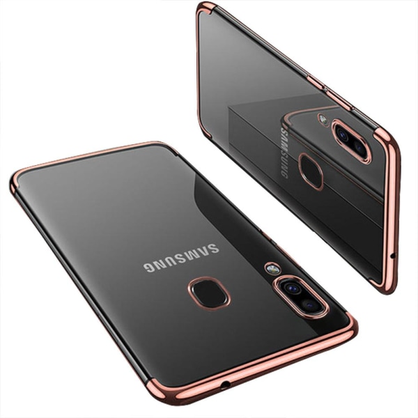 Samsung Galaxy A20E - Støtdempende silikondeksel Floveme Silver