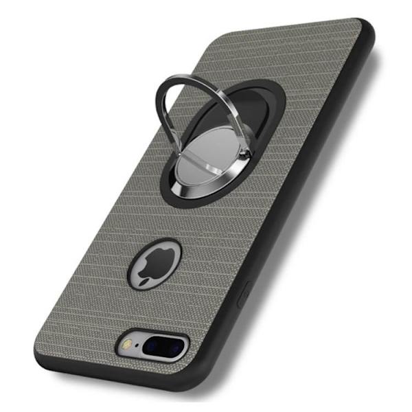 iPhone 7  PLUS- Stilrent Silikonskal med Ringhållare FLOVEME Grå