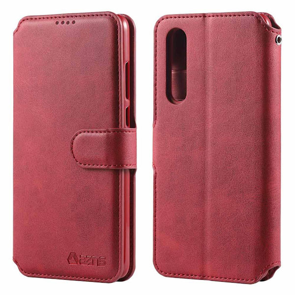 Huawei P30 - Praktiskt Skyddande Plånboksfodral (AZNS) Brun Brun