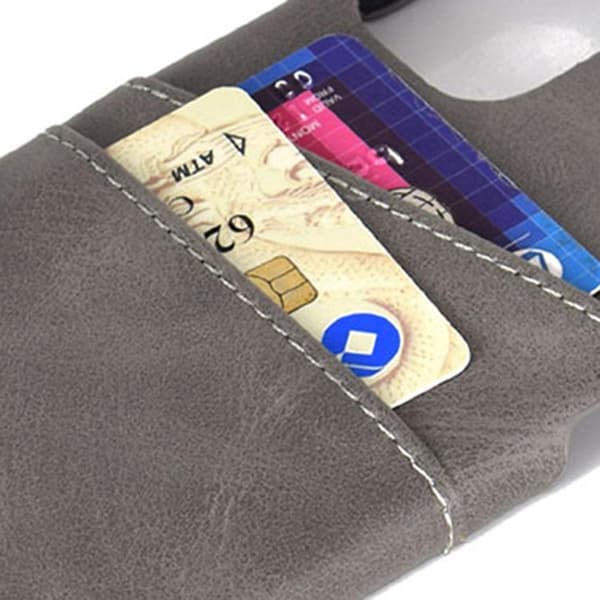 iPhone 11 Pro Max - Stilfuldt fleksibelt cover med kortholder Brun