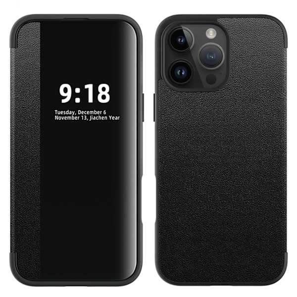 iPhone 16 Pro Max Fodral - Elegant Design med Smart Fönster! Grön