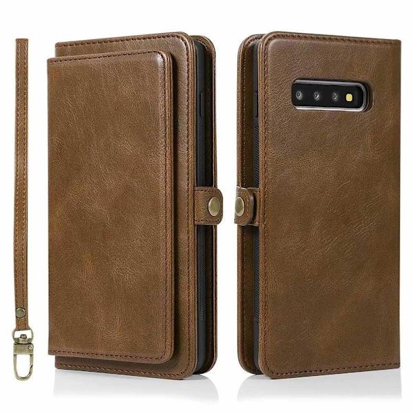 Samsung Galaxy S10 Plus - Smart Wallet Cover Brun