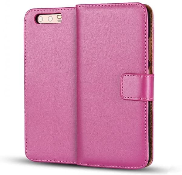 Huawei P10 Plus - Stilrent Plånboksfodral från TOMKAS (Läder) Ljusrosa