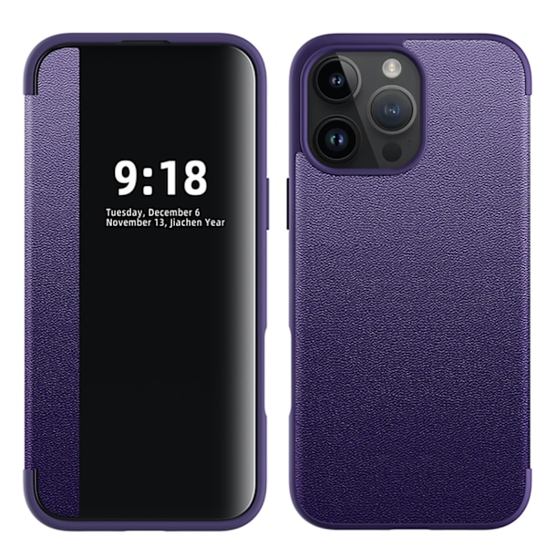 iPhone 16 Pro Max Fodral - Elegant Design med Smart Fönster! Grön