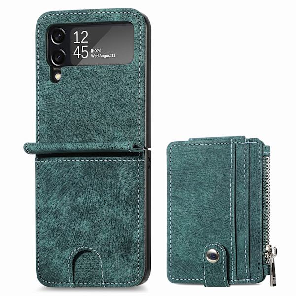 Skal med Kortack - Samsung Galaxy Z Flip 3 Grön