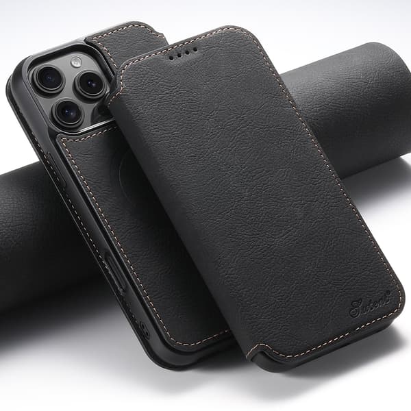 iPhone 16 Pro Max Plånboksfodral - Lyx & Skydd i Ett Ljusbrun