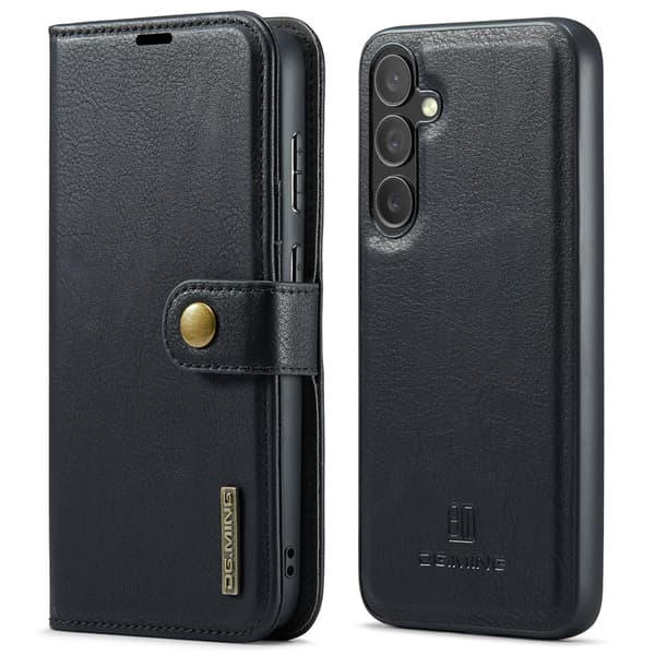Samsung Galaxy S24 - 2-i-1 Plånboksfodral i Premium Läder Brun