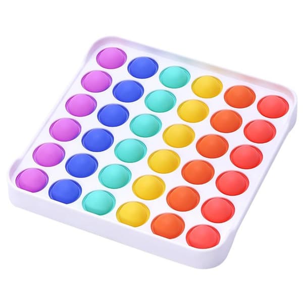 Multi Färger  Fidget Toy / Pop It / Simple Dimple Rainbow Cirkel