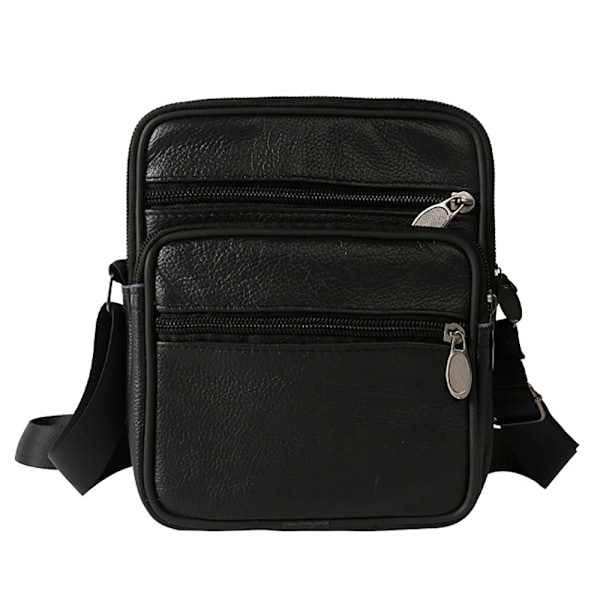 Exklusiv Läder Messenger Bag - Elegant Design med Vintage Känsla Matte Kaffe