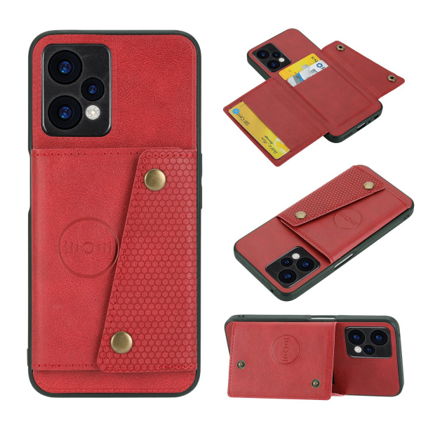 OnePlus Nord CE 2 Lite 5G - Skal med Korthållare Röd
