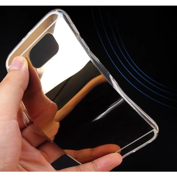 Samsung Galaxy S6 - "Vintage" från LEMAN med spegeldesign Silver/Grå