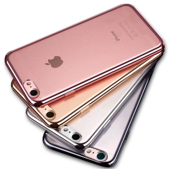 iPhone 7 - LEMAN tyylikäs silikonikuori Silver/Grå