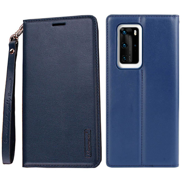Huawei P40 Pro - Hanman Plånboksfodral Mörkblå