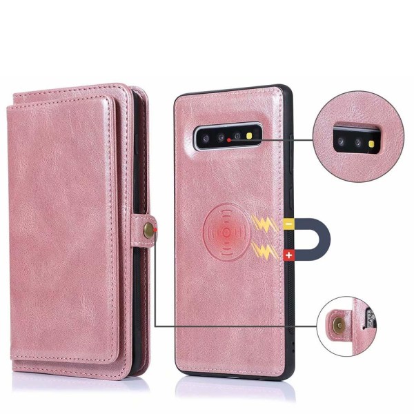 Samsung Galaxy S10 - Smart Wallet Cover Mörkgrön