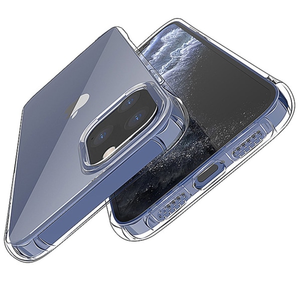 iPhone 15 Pro max - Beskyttende, stilig støtdempende silikondeksel Transparent