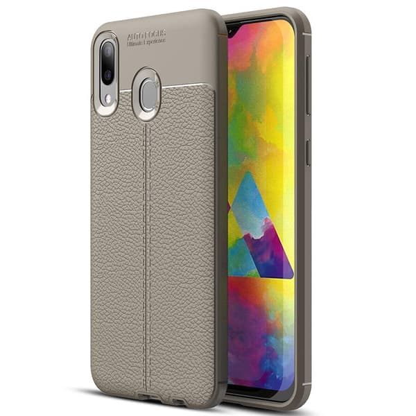 Samsung Galaxy A40 - Auto Focus Stötdämpande Silikonskal Mörkblå Mörkblå