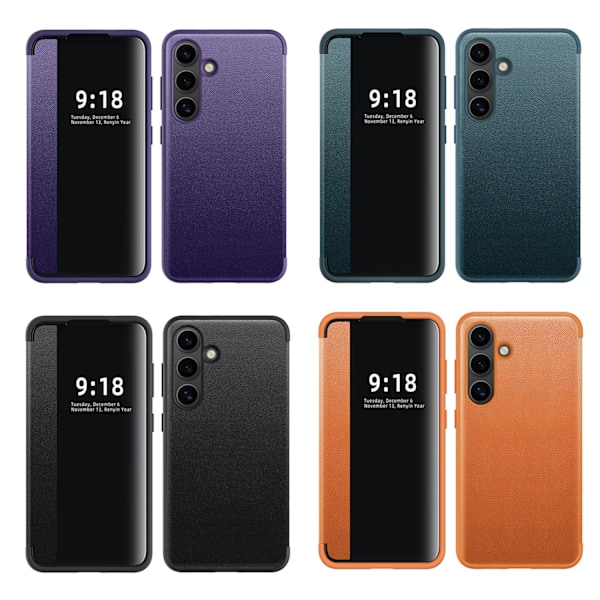 Samsung Galaxy S23 - Fodral med Stilren Design & Smartfönster Svart