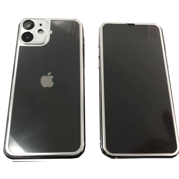 iPhone 11 Näytönsuoja Etu- ja Takaosa Alumiininen 9H HD-Clear Black Svart