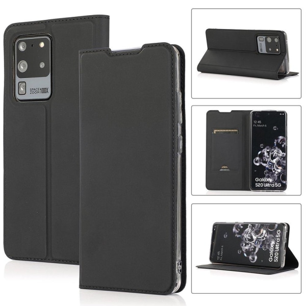 Samsung Galaxy S20 Ultra - Stilfuldt Wallet etui Black Svart
