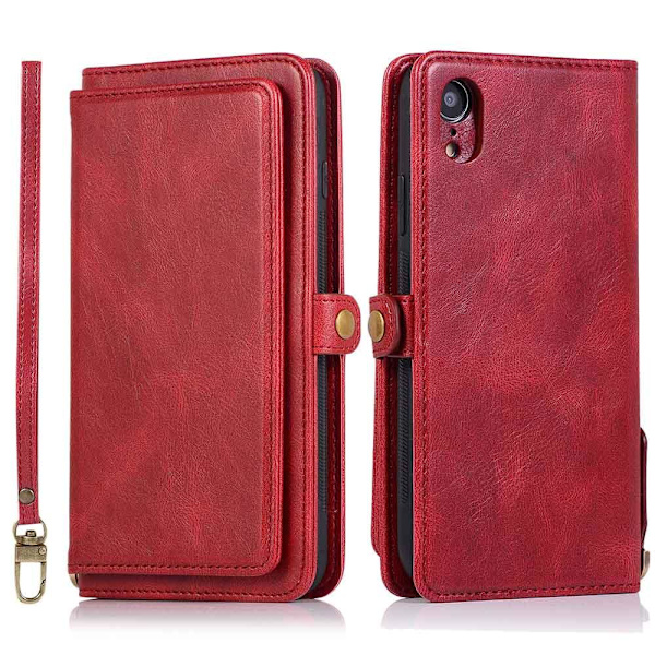 iPhone XR - Dubbelfunktions Plånboksfodral Mörkgrön