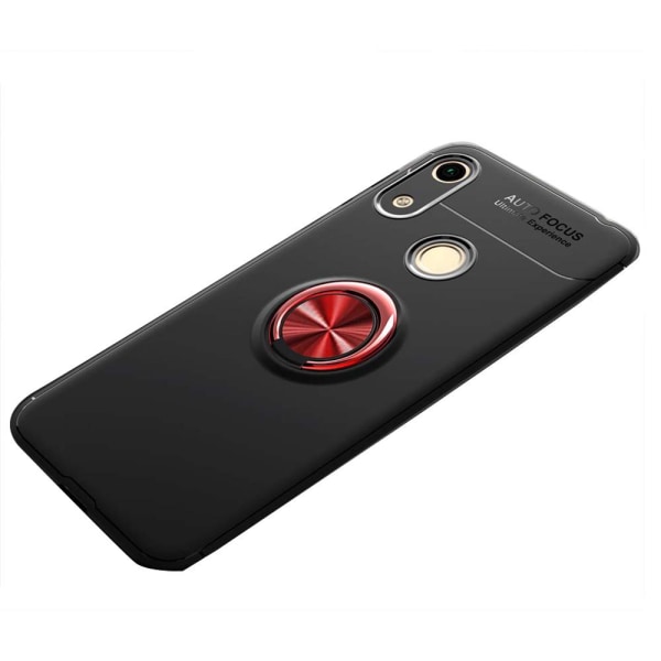Huawei Y6 2019 - Praktisk deksel med ringholder Röd/Röd