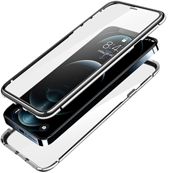 iPhone 14 - Magneettinen kaksipuolinen kuori Silver