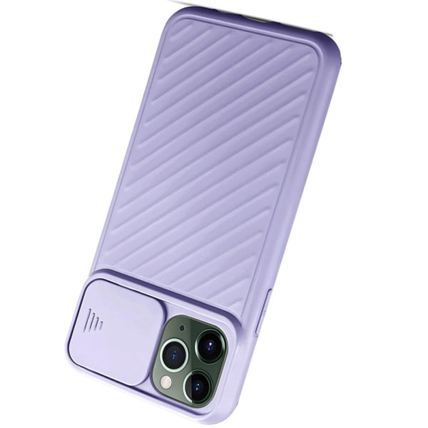 iPhone 12 Pro - Glat cover med kamerabeskyttelse Lila