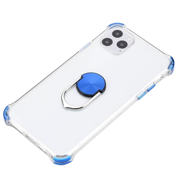 iPhone 11 Pro - Praktiskt Skyddsskal med Ringhållare Silver Silver