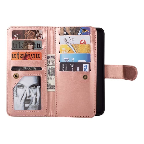Samsung Galaxy S10 Plus - Praktiskt Plånboksfodral FLOVEME Roséguld