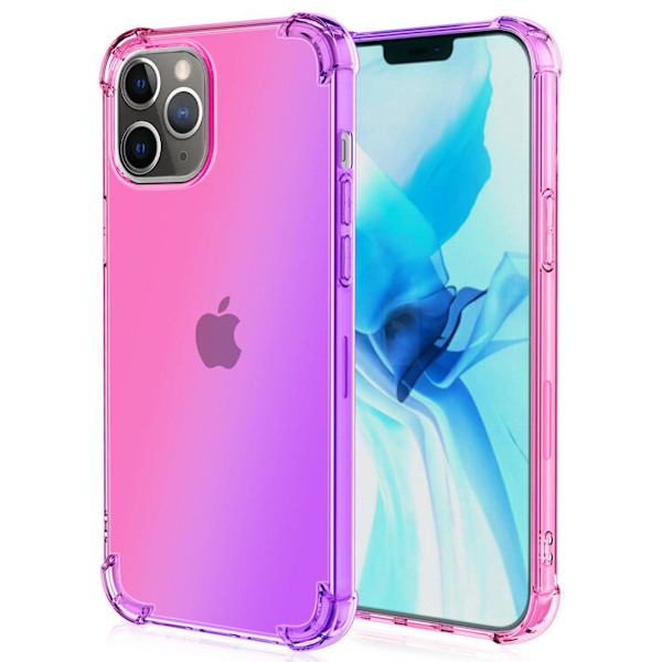 iPhone 13 Pro Max - Silikonskal Blå/Rosa