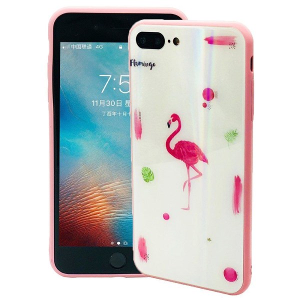 Elegant Skyddskal till iPhone 7 Plus (Härdat glas) Flamingo Flamingo