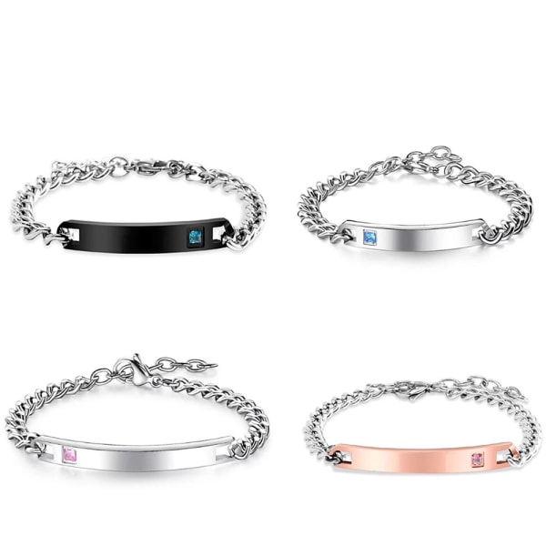 Stilrent Par Armband Svart
