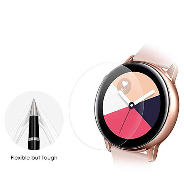 Galaxy Watch Active2 Mjukt Skärmskydd PET 40/44mm R820/R830 Transparent/Genomskinlig 44mm