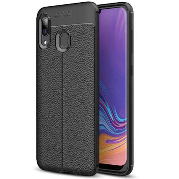 Samsung Galaxy A40 - Auto Focus Stötdämpande Silikonskal Grå Grå