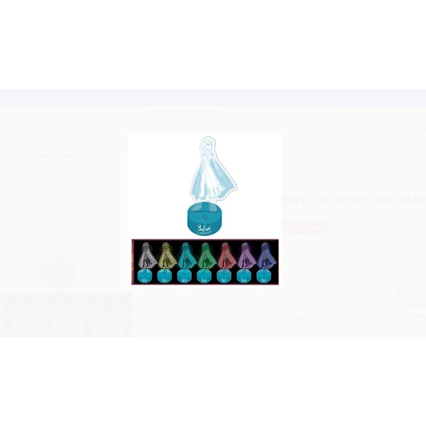 Förtrollande Disney Frozen 2D LED-Lampa - 7 Färger i Ett!