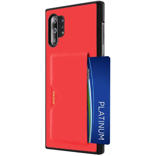 Samsung Galaxy Note10+ - Stilsäkert Skal Kortfack DUX DUCIS Röd