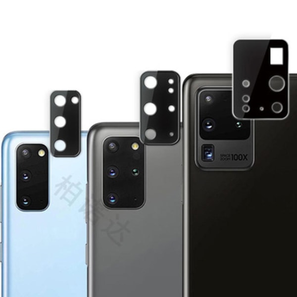 Samsung Galaxy S20 Kameralinsskydd Härdat glas Titanlegeringsram Blå