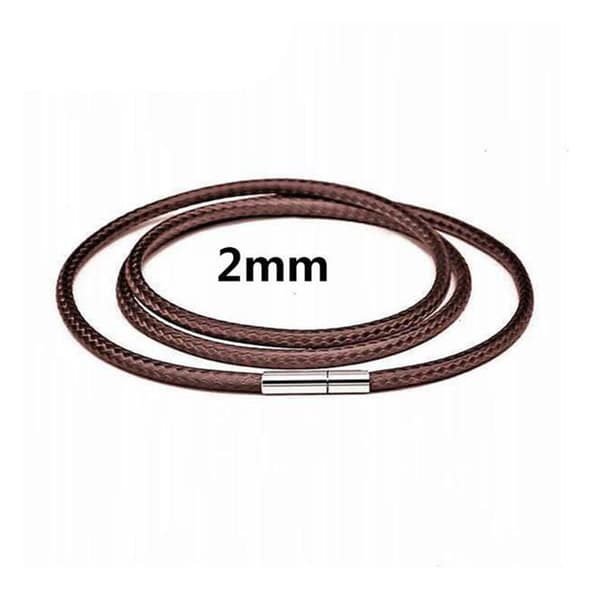 Tunt PU-Läder Halsband Brun